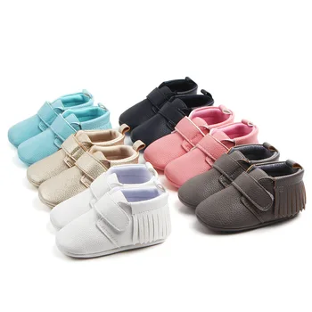 

2020 new Baby Shoes Soft PU leather Baby Kids Moccasins Bebe Fringe Soft Soled boots for 0-1 years boys and girls