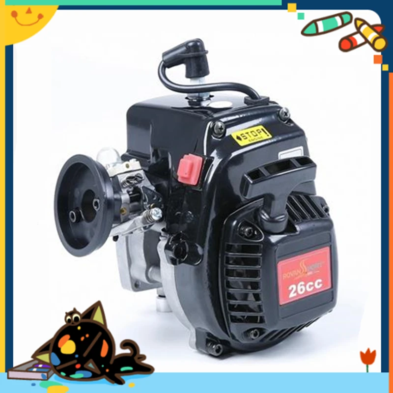 

26cc 4 Bolt gasoline 2T Engine Fits HPI Baja 5B 1/5 Buggies LOSI 5iveT Redcat FG and most other 1/5 scale vehicles GoPedsetc NE