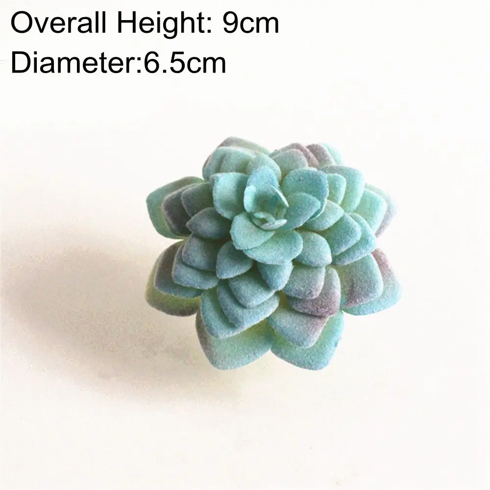 Artificial Blue Flocking Succulents Plants Home Garden Decoration Desktop Bonsai DIY Wedding Plants Wall Plante Artificielle