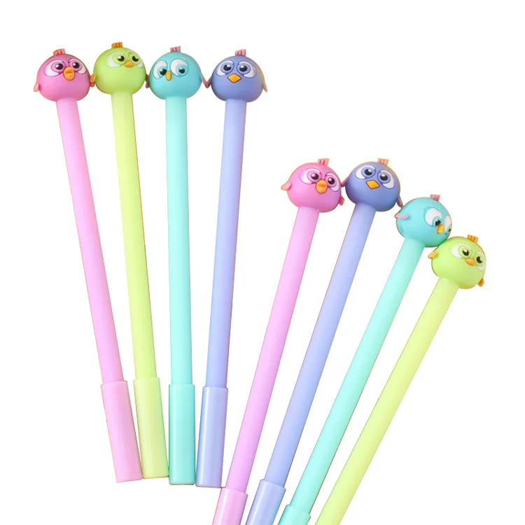 

24 Pcs Student Stationery Cute Eye Birds Neutral Pen Cartoon Creative Signature Pen Water Kawaii School Supplies Pen