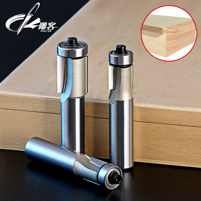 1pcs 1/2" SHK Woodworking Tools Tungsten Carbide Trim Bit Straight Router With Bearing | Инструменты