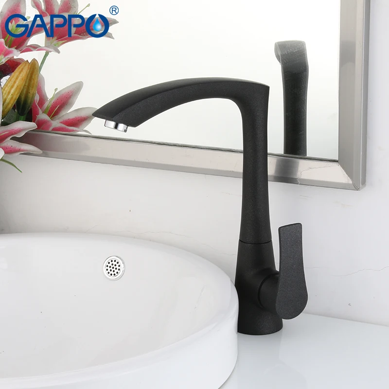 

GAPPO Basin Faucet deck mount waterfall basin mixer taps black bathroom basin mixer faucet waterfall faucets