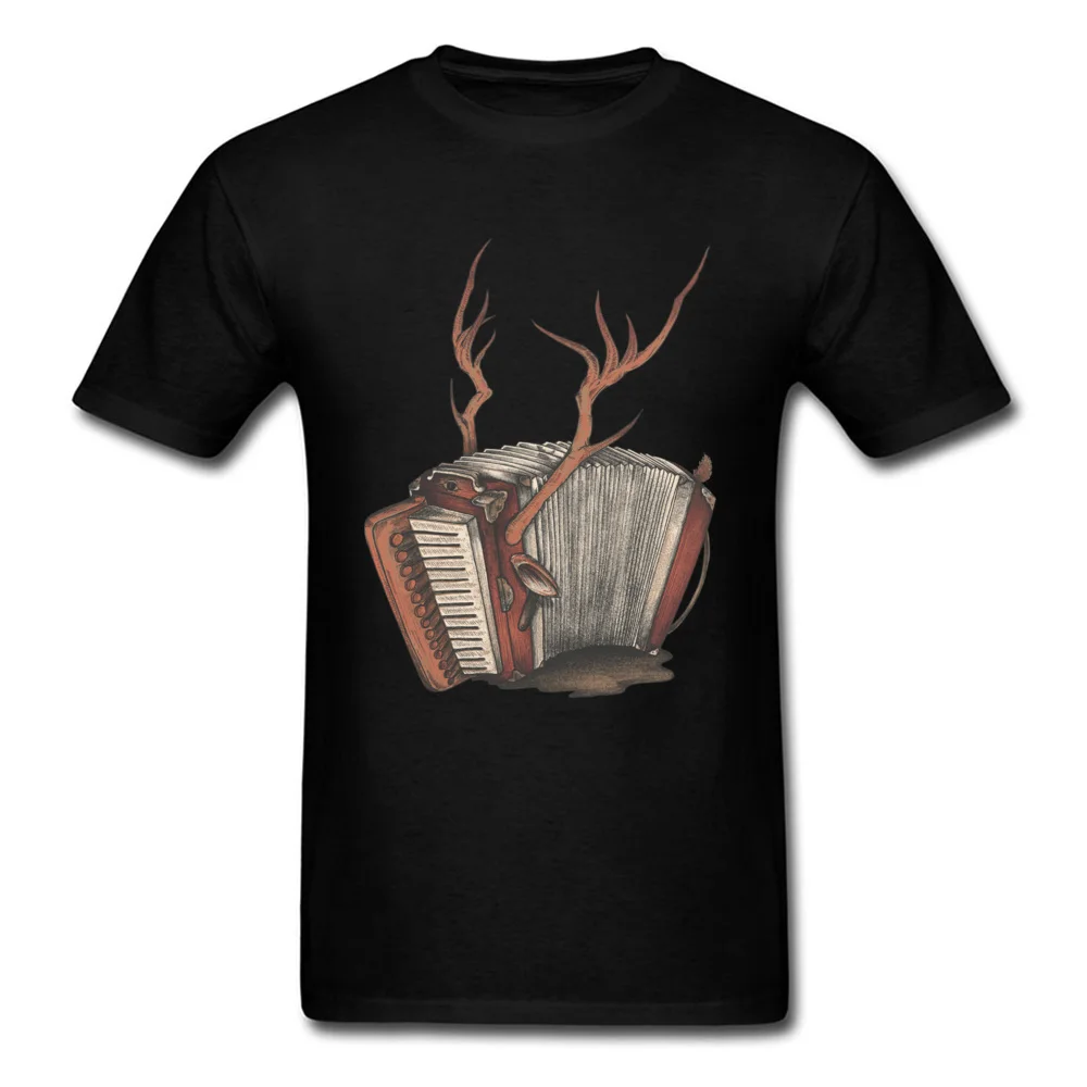 Hey Folk Im Magic Accordion Short Sleeve Tops & Tees Crew Neck 100% Cotton Men Tshirts Casual Tee Shirts Cute Drop Shipping Hey Folk Im Magic Accordion black