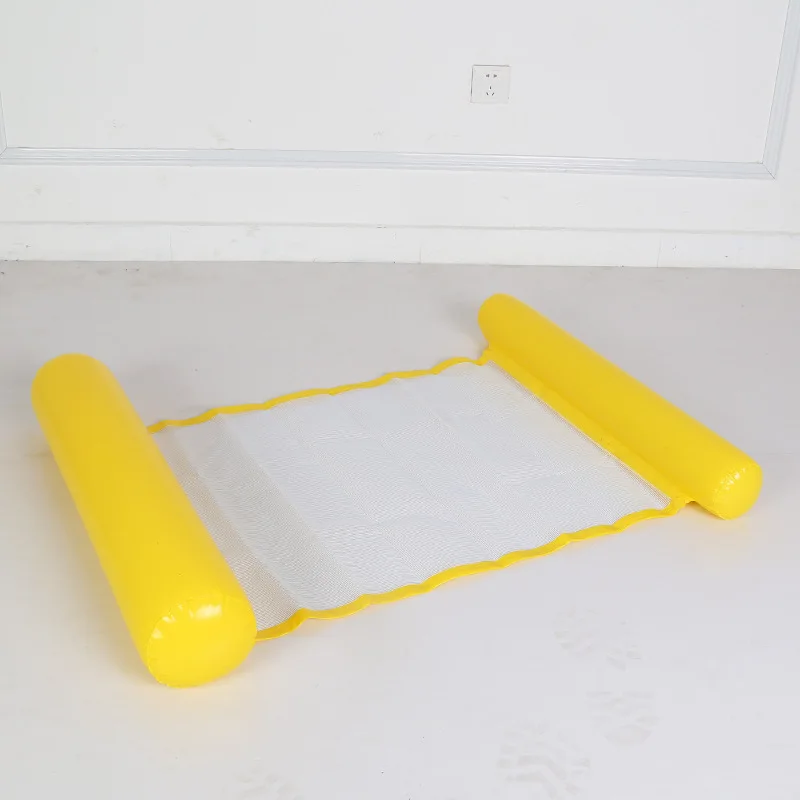 Складной двухцелевой спинкой плавающий ряд плавающая кровать диван с сеткой гамак плавательный бассейн плавающий ряд плавательный игрушки инструменты - Цвет: yellow
