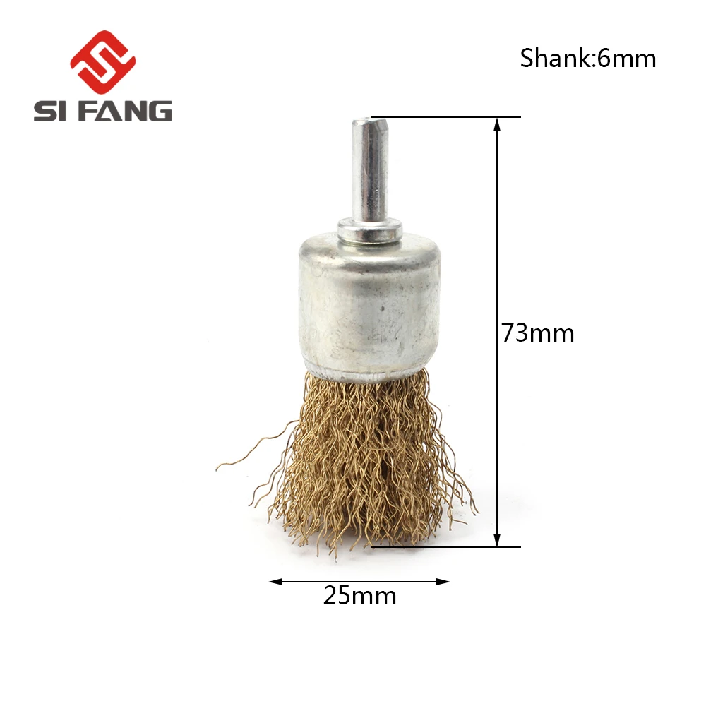 " 25 мм медное напыление стальная проволочная щетка ручка щетка для удаления металла ржавчины Кисть для полировки