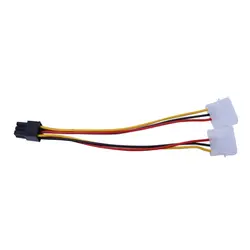 10 шт. двойной Molex 4-контакт к одному PCI-E 6-контактный Мощность разъем Y Кабель-адаптер-L059 новые Горячие