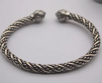 

New Arrival Pure S999 Sterling Silver Bracelet Women Flower Heads Opening Bangle 45-45.5g