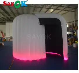 Black inside Индивидуальный портативный светодиодный надувной корпус Фотокабины Свадебные стенки фото-павильона реквизит для продажи - Цвет: Black inside