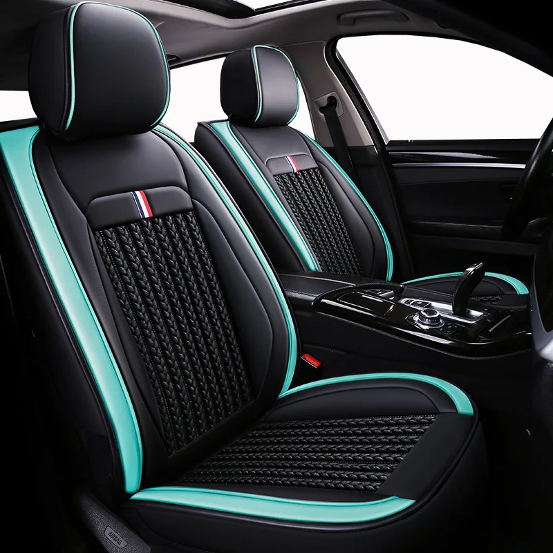 (Спереди + сзади) ice silk 5 чехлов для сидений авто suzuki swift jimny sx4 baleno Кожанный чехол