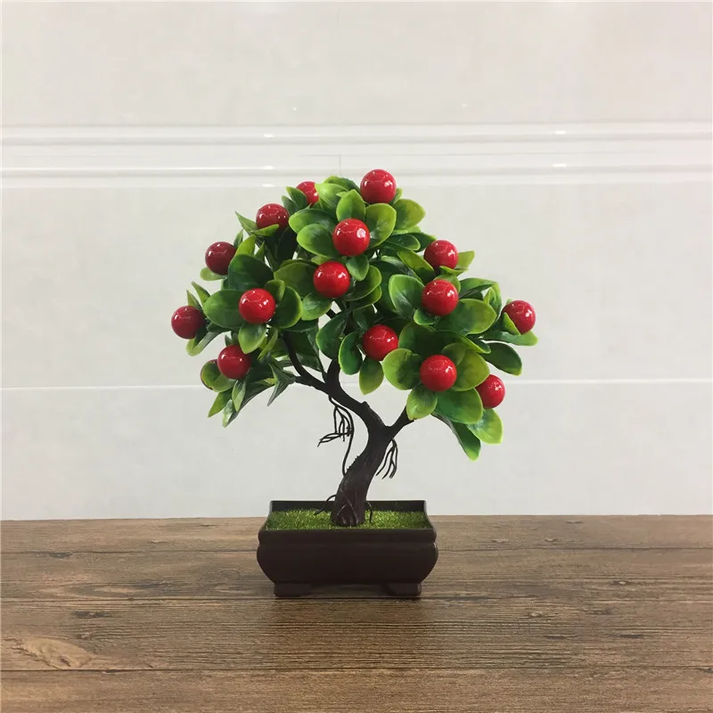 Flone Artificial Flower Plants Bonsai Foam Fruit Tree Simulation Plant Mini Potted Home Party Office Coffee Table Decoration  (7)