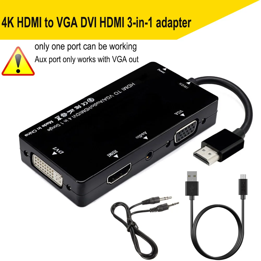 Hdmatters 4 in1 все в одном HDMI к HDMI VGA DVI аудио с Micro адаптер и конвертер USB для геймпада кабель для PS4 pro PS4 ПК ноутбука apple ТВ