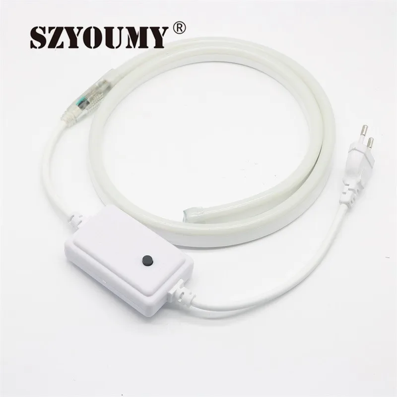 SZYOUMY 50 м 8 мм Широкие мини, неоновые, гибкие 120 светодиодный S/M 2835 SMD светодиодная неоновая трубка 220 В светодиодный знак доска трубка красная