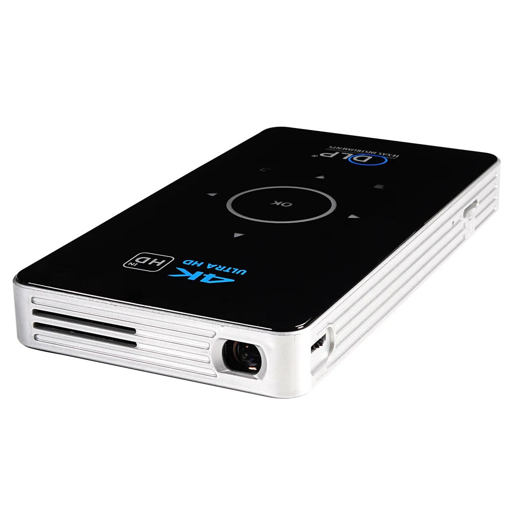 C6 mini 4k dlp android 9.0 projetor 2.4g 5.8g wifi bluetooth portátil led projetor de vídeo cinema em casa apoio miracast airplay-4