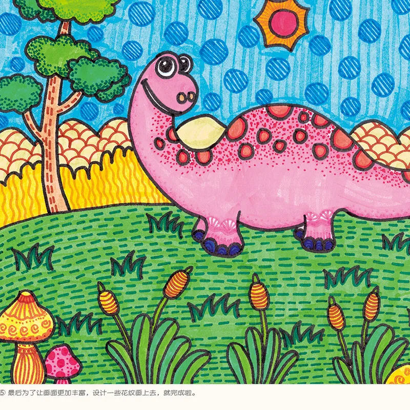 Newest 4Pcs/Set Children's Art Class Happy Watercolor Pen / Line Drawing / Colorful Stick / Creative Stick Figure Book For Kids|Education & Teaching| - Aliexpress