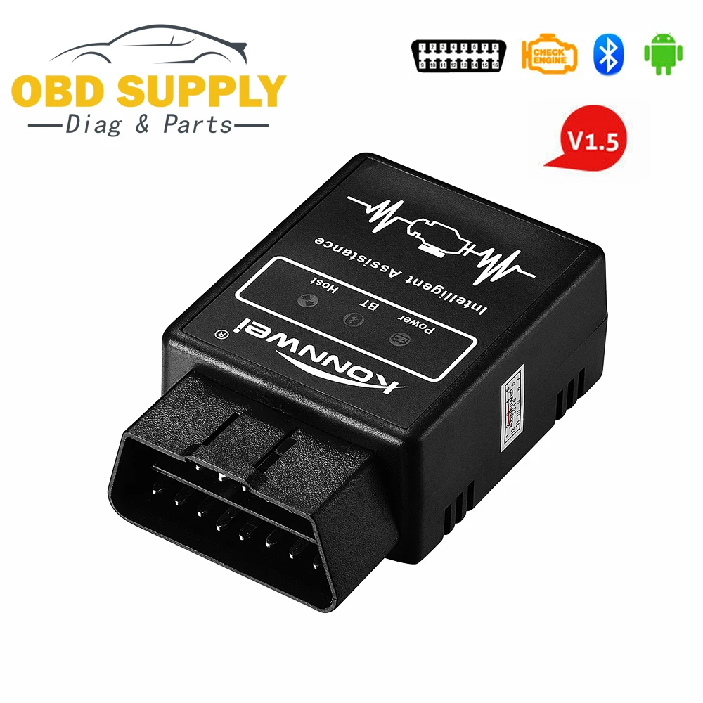 KONNWEI OBD2 сканер EML327 Pic18f25k80 Авто диагностический инструмент elm327 Bluetooth V1.5 Elm 327 v1.5 OBD 2
