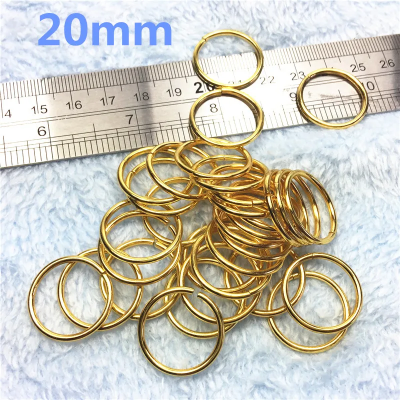 5-20mm gold  BagHandbag shopping bags Circle Ring Buckle Metal Packets Accessories