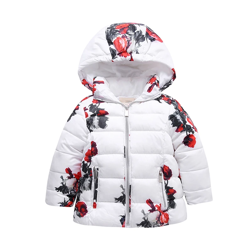 girls white winter coat