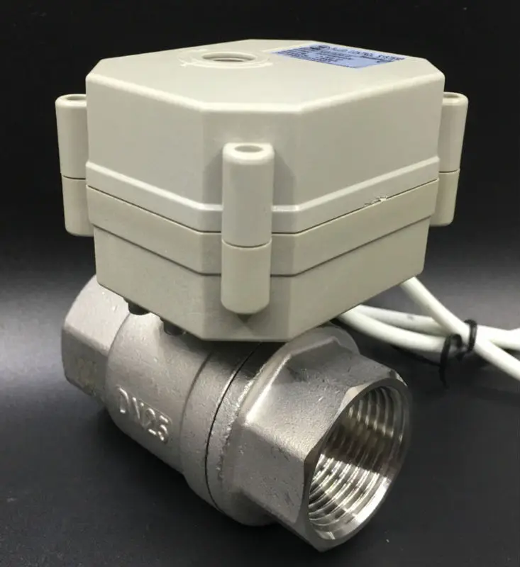 

Spring Return BSP/NPT 1'' Full Port Normal Open/Close Electric Ball Valve TF25-S2-C SS304 DN25 AC110-230V 2 Wires