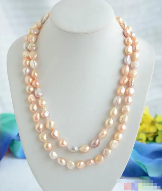 

FREE SHIPPING HOT sell new Style >>>>48" lustre 15mm PINK LAVENDER BAROQUE freshwater cultured pearl necklace