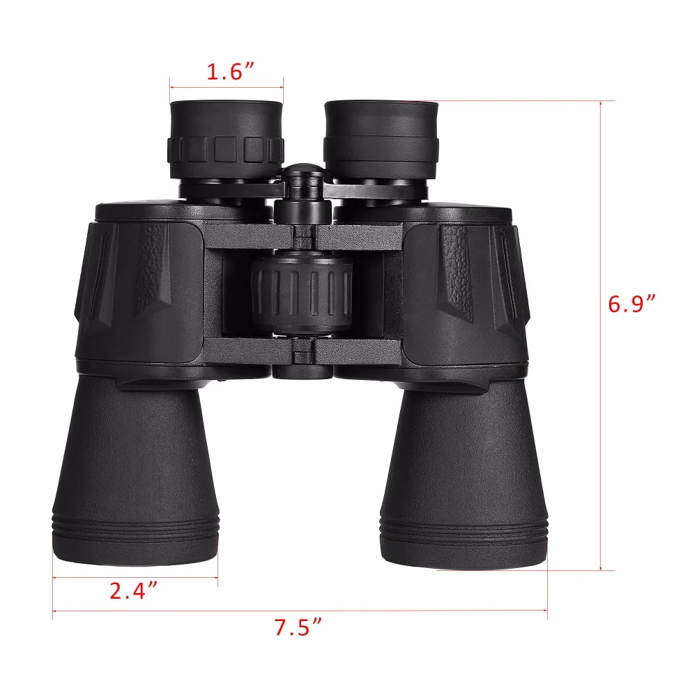 Американский портативный бинокль 10X50, 10 км, широкоугольный бинокль, водонепроницаемый телескоп, профессиональный бинокль высокого качества