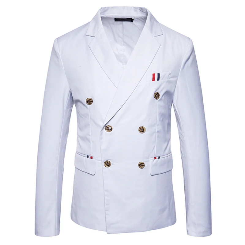Мужской двубортный костюм облегающий однотонный на осень/зиму 2019|casual suit men|fit
