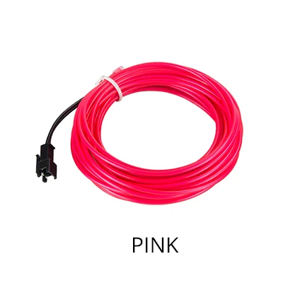 VooVoo 2 м/3 м/5 м/10 м 10 цветов DIY EL холодная линия Гибкая неоновая отделка интерьера Литье отделка полоски светильник для мотоциклов - Испускаемый цвет: Pink