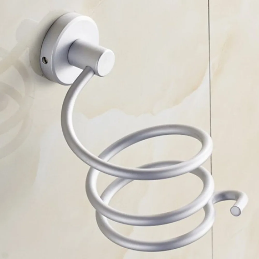 

Home Portable Hair Dryer Rack Space Aluminum Bathroom Wall Mounted Hang Shelf