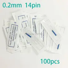 100 шт 14 игл 0,2 мм микро лезвие бровей микроблейдинг иглы татуировки для перманентного макияжа