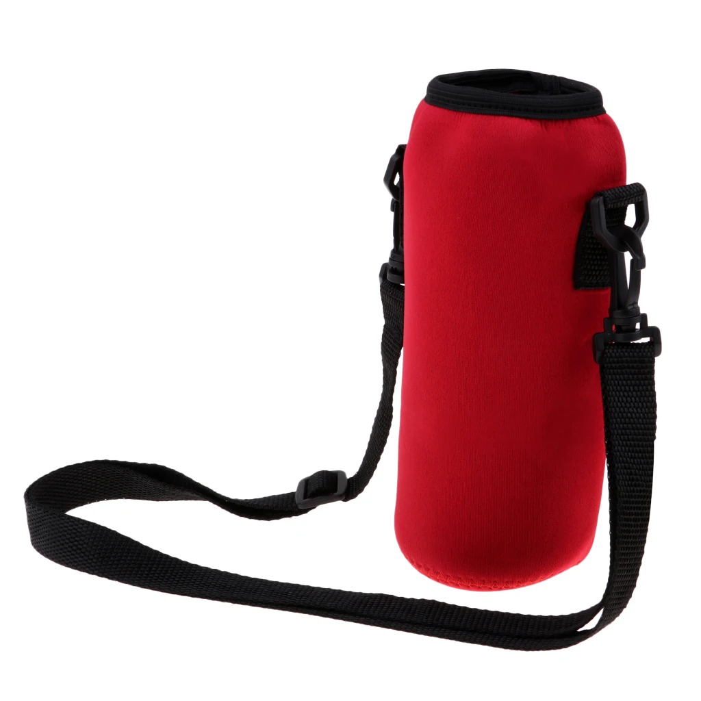 1000 мл Спортивная бутылка для воды держатель рукав сумка из неопрена чехол - Цвет: Red