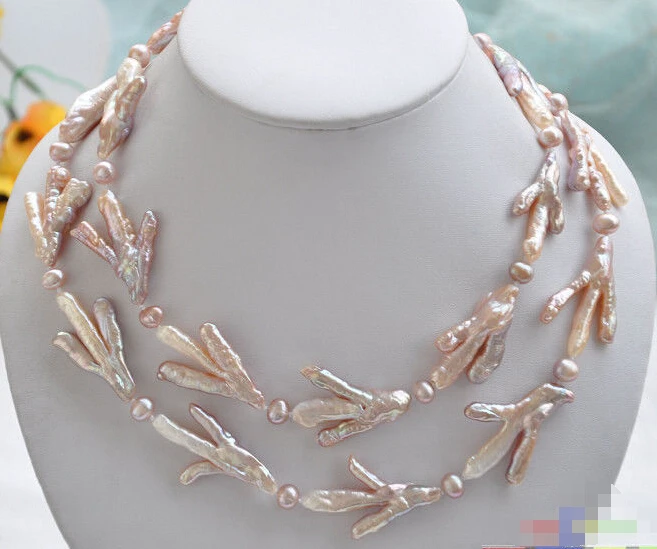

HOT## Wholesale FREE SHIPPING >>> P4258 38" 40mm LAVENDER BAROQUE chicken toe round freshwater PEARL NECKLACE