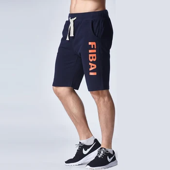

2019 Summer New Brand Men Cotton Shorts Men High Quality Letter Print Body building Leisure Short Casual Shorts Masculino