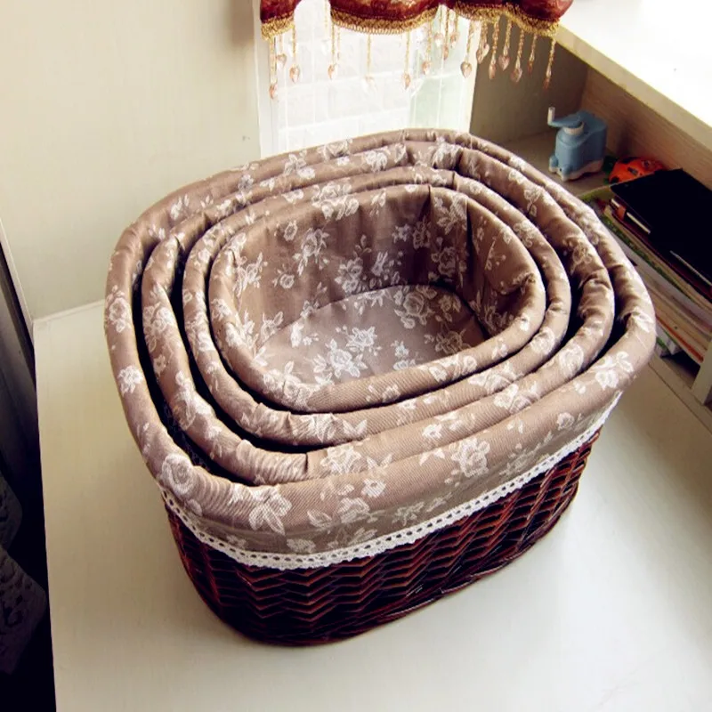 2016 Rural cloth art soiled clothes baskets cane makes up storage