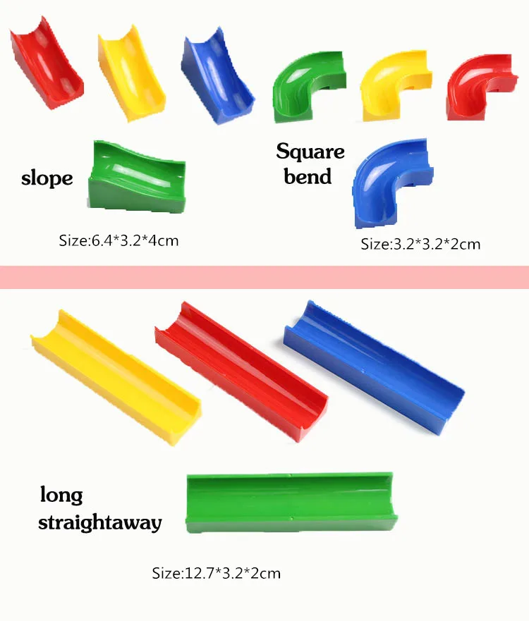 

Marble Run Duplo Assemble Plastic Slide Blocks Parts Accessories for Kids DIY Creative Educational Building Toys for Children