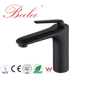 

Beelee Bathroom Basin Faucet Copper Black Sink Faucet Modern Industrial Hot And Cold Water Tap Electroplating Single Hole Tap
