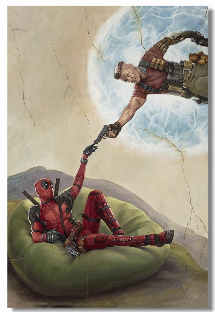 Custom Canvas Wall Decals Deadpool 2 Movie Poster Cable Josh Brolin