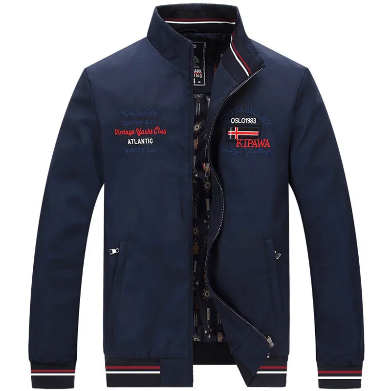 

New Arrival Spring Autumn Men's Jackets Solid Fashion Coats Male Casual Slim Stand Collar Bomber Shark Jacket Men Overcoat 4XL
