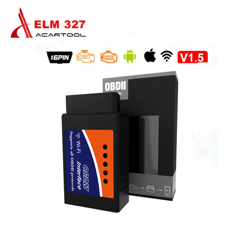 ELM327 Wifi/Bluetooth Auto Diagnostic Scanner OBD2 Diagnostic Tool ELM 327 WIFI OBDII Scanner V1.5/V2.1 Wireless For Android/IOS elm327 d2 obd2 obdii bluetooth adapter auto scanner torque android
