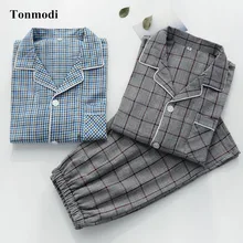 Летние мужские пижамы с коротким рукавом из хлопка и Марли, тонкие пижамы для мужчин, набор пижам для отдыха, плюс размер 4XL