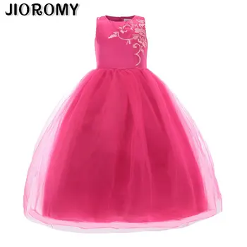 

JIOROMY Children's Dresses 2019 New Children's Embroidered Wedding Dresses Children's Long Pure Princess Dresses