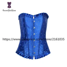848# High quality Rhinestone satin ruffled corset body shaper slimming Waist Corsets for girls