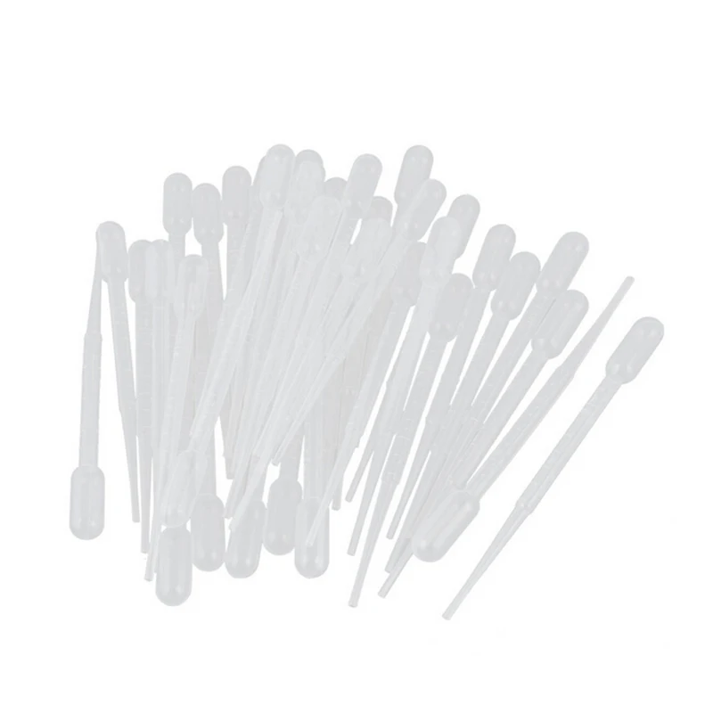 100 PCS/set 0.2ML Transparent Pipettes Disposable Safe Dropper Transfer Graduated Pipettes for Lab Experiment Supplies