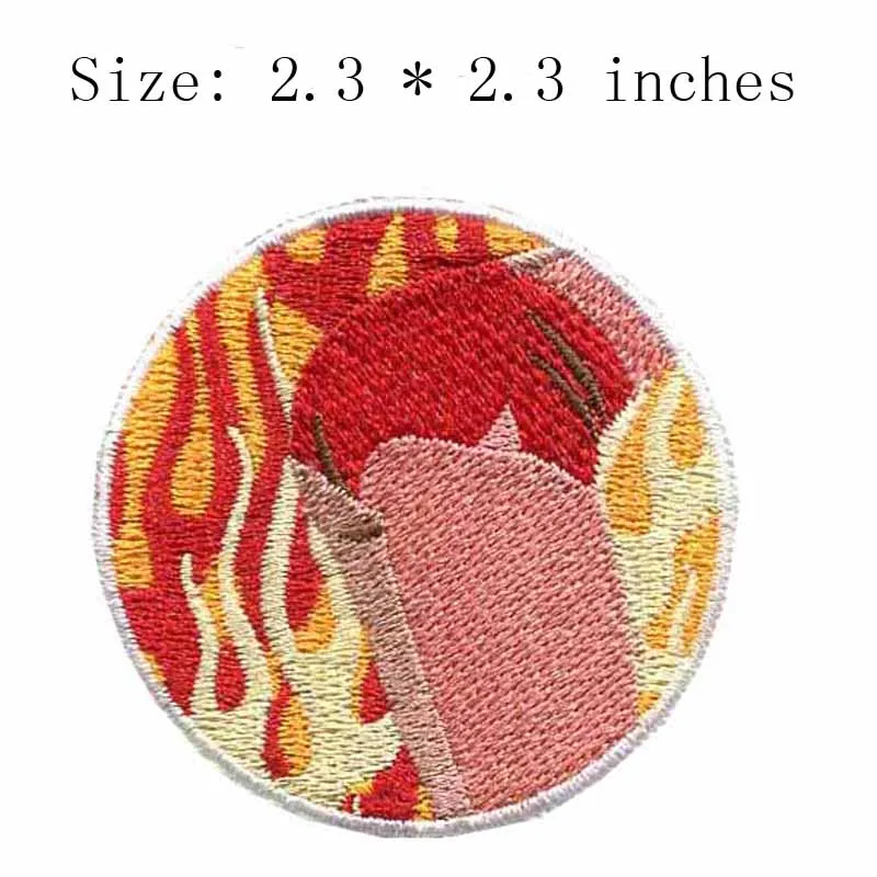 Flame embroidery patch 2.3" wide /Fire/clothing/ironembroidery patchpatches patchesflame patch