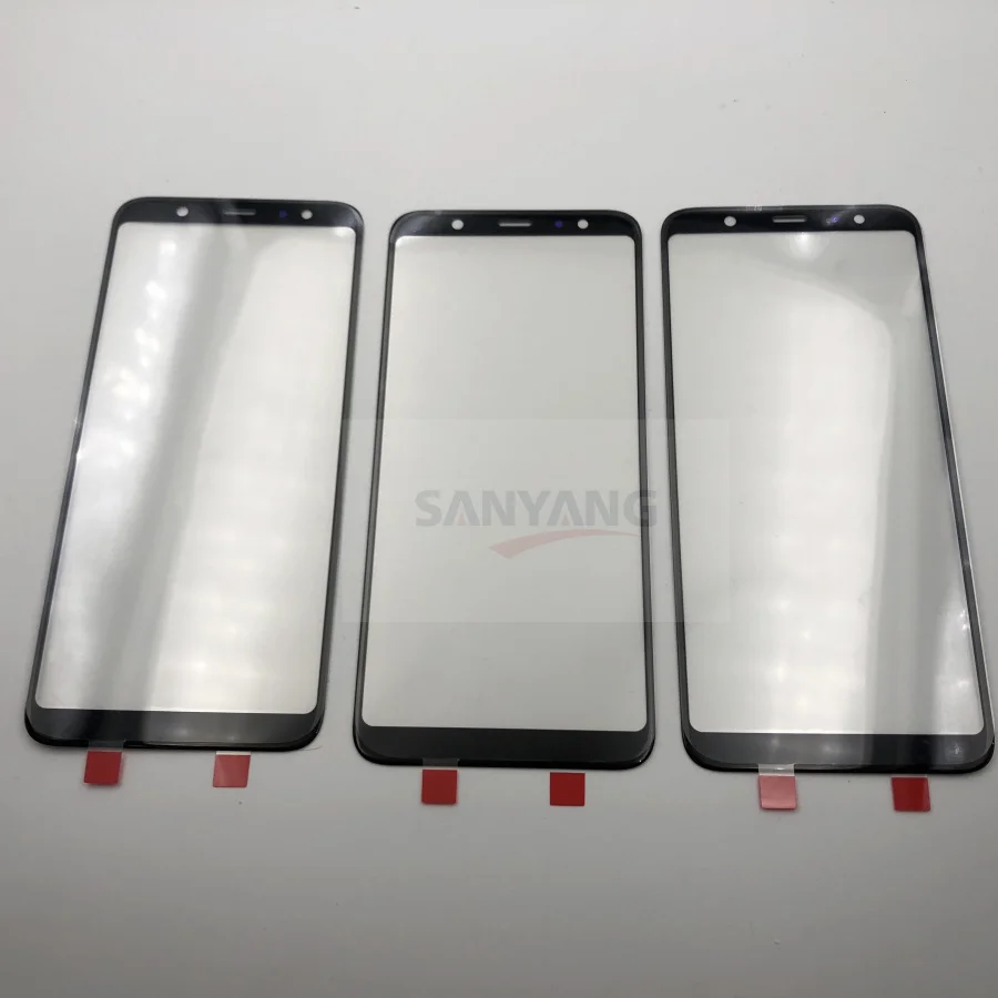 10 шт. внешнее стекло для samsung Galaxy A6 SM-A600F A600 A6 Plus A605 ЖК Сенсорная панель экран A6 A6+ Переднее стекло Внешний объектив