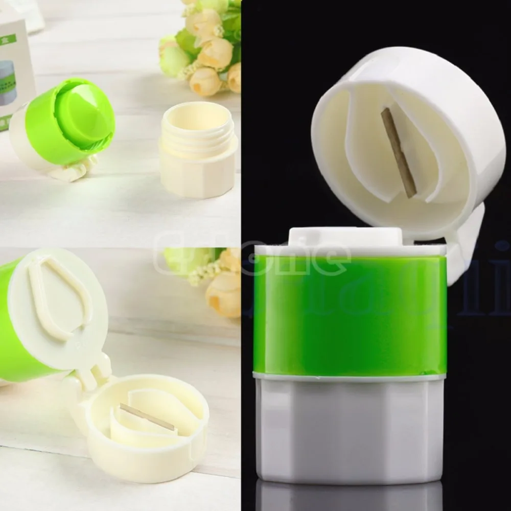 

New Pill Crusher Grinder Splitter Divider Storage Cutter Case Container Box