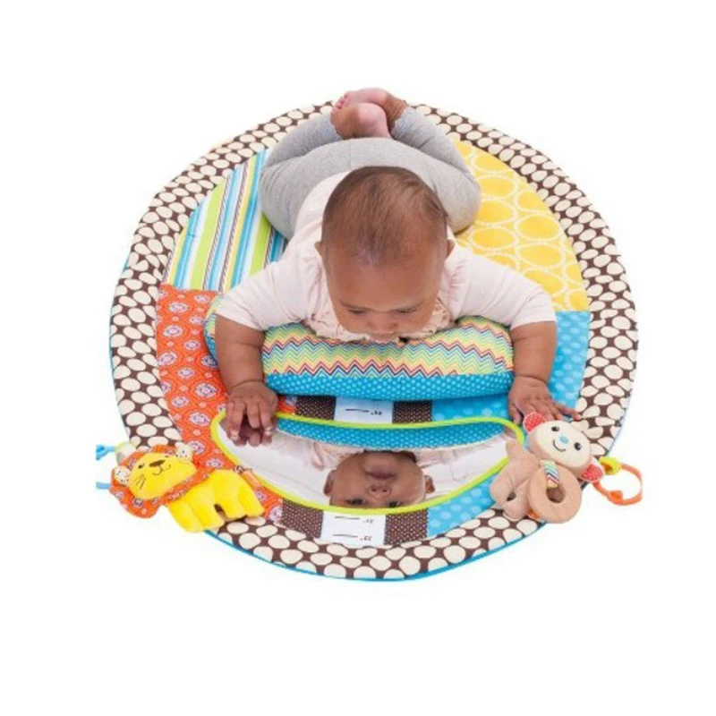 

Baby Gym Playmat Kids Waterproof Floor Mat Early Learning Height Blanket Play Game Carpet Developing Mat with Mirror Doll