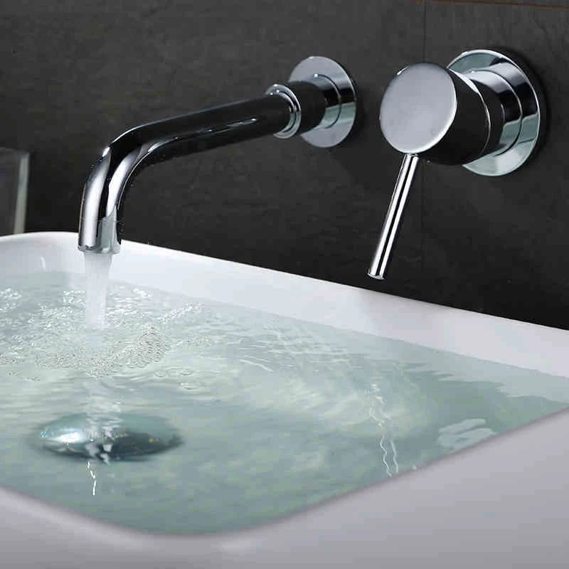 Matte Black Brass Wall Mounted Basin Faucet Single Handle Bathroom Mixer Tap Hot Cold Sink Rotation Spout,Burnished Gold-in Faucets From Home A wall faucet bathroom. Matte Black Brass Wall Mounted Basin Faucet Single Handle Bathroom Mixer Tap Hot Cold Sink Rotation Spout,Burnished Gold-in Faucets From Home A