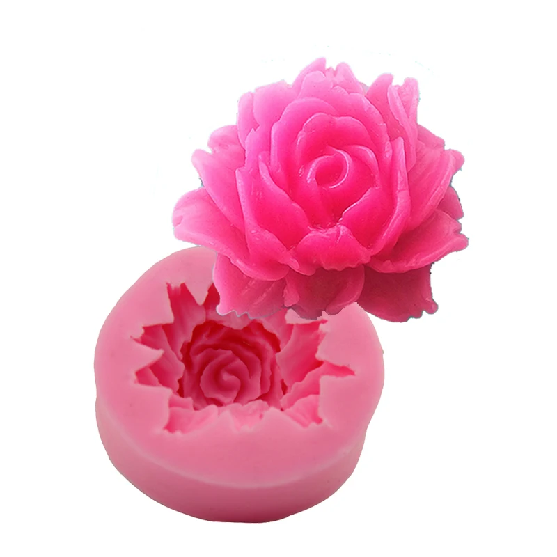 Цветок розы 3D силиконовые формы для кекса для глины смолы Шоколадное Мыло Ремесло плесень кухня Выпечка DIY Инструменты для торта