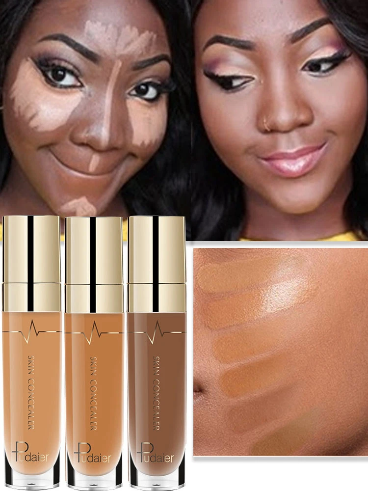 

Face Contour Concealer Liquid Waterproof Full Coverage Foundation Corrector Palette Base Professional Makeup For Dark Skin