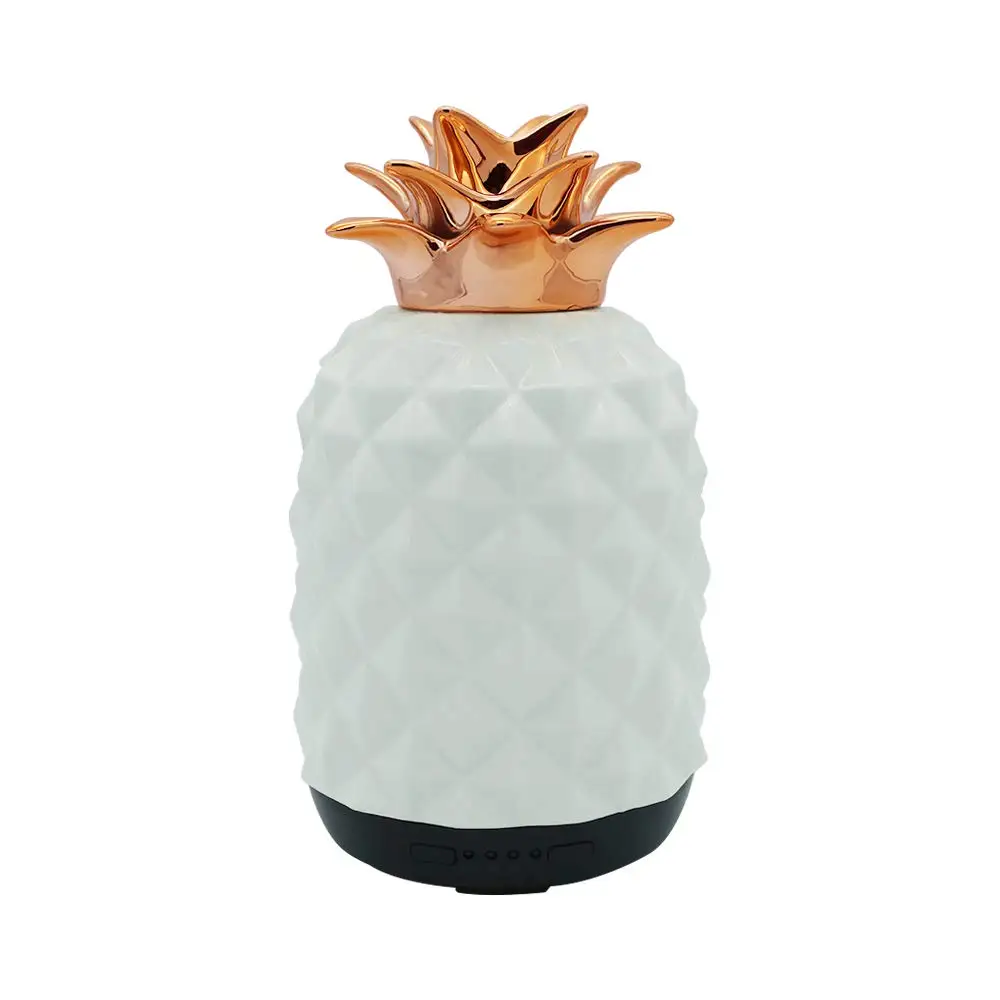 

Whisper Quiet humidifier 250ml Essential Oil Diffuser Ceramic pineapple Ultrasonic Cool Mist BPA Free For Baby Nursery Bedroom