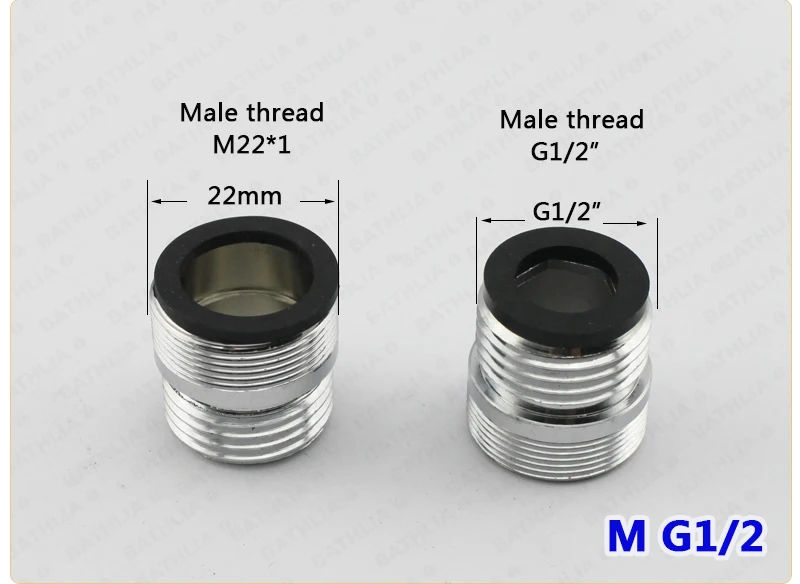 Адаптер M22 с наружной резьбой, латунный Сантехнический адаптер, адаптер для раковины ванной комнаты - Цвет: MG12